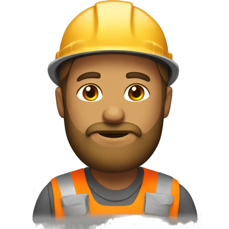Tan construction worker with beard emoji