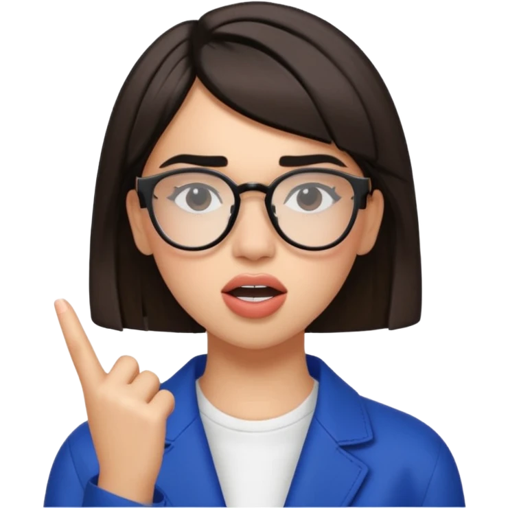 dua lipa with glasses singing emoji
