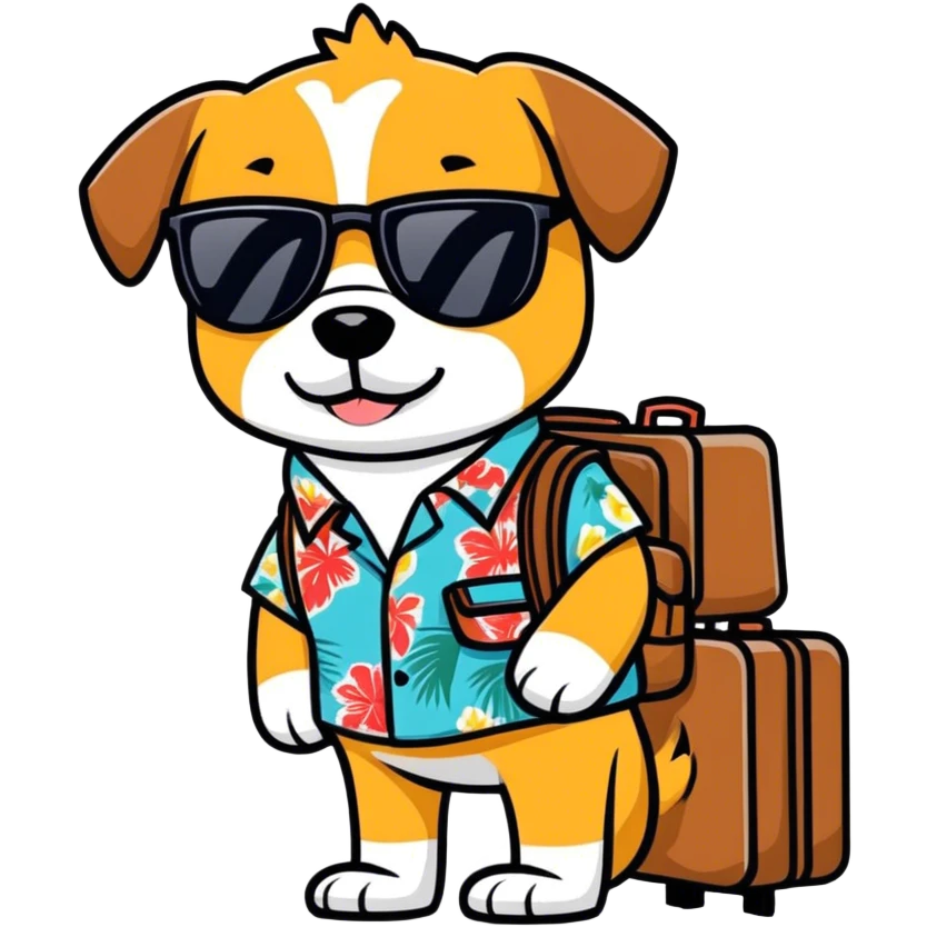 Dog going to Florida  emoji