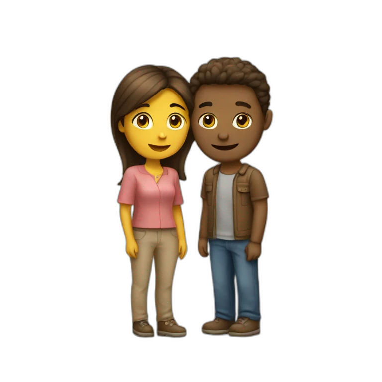 Deux personnes qui s'embrassent emoji