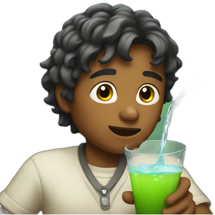 Thirsty boy emoji