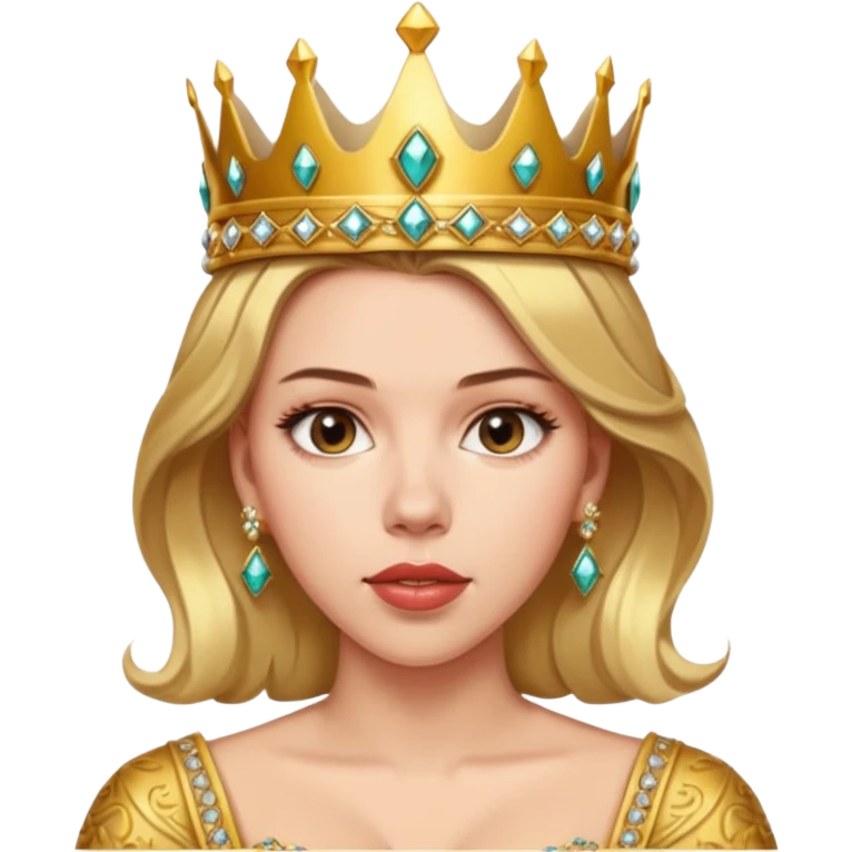 Scarlett Johansson, wearing crown  emoji