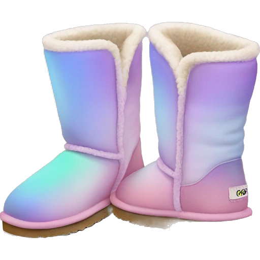 Pastel gradient hue uggs emoji