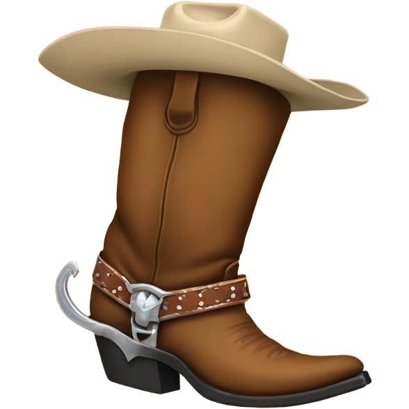 Cowboy boot with spur emoji