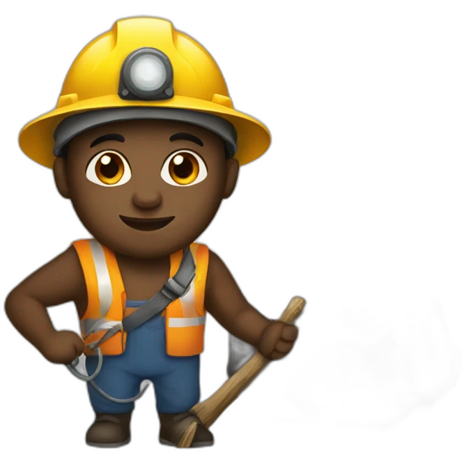 african miner in a mine emoji