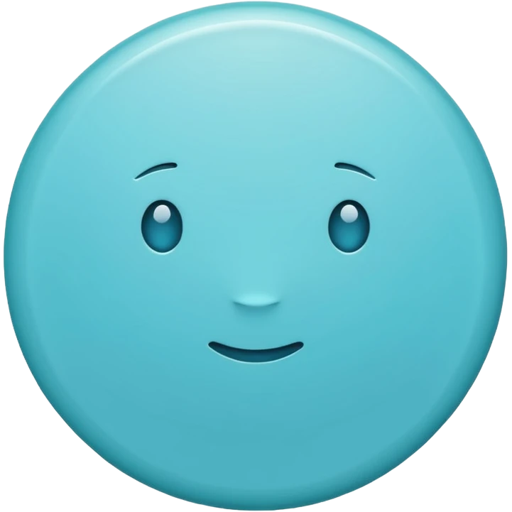 cyan circle plain with shade emoji