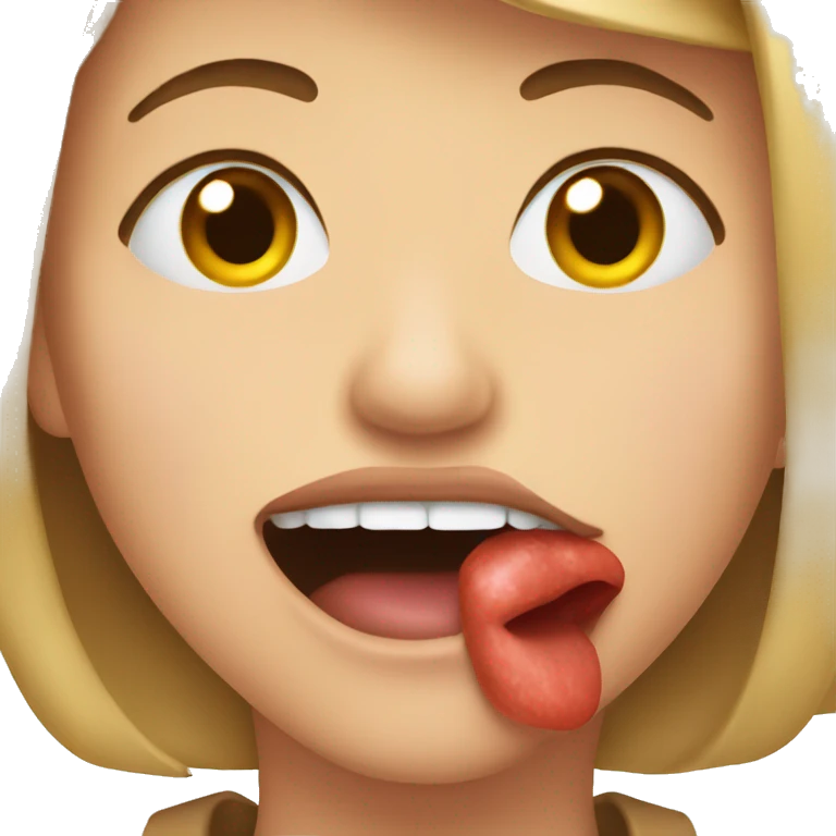 Emoji biting lip emoji