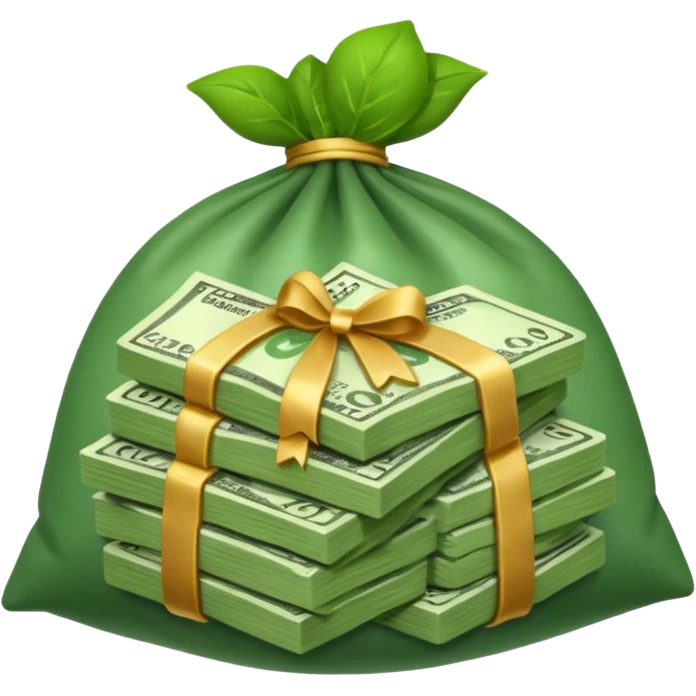 a wad of money without a bow emoji