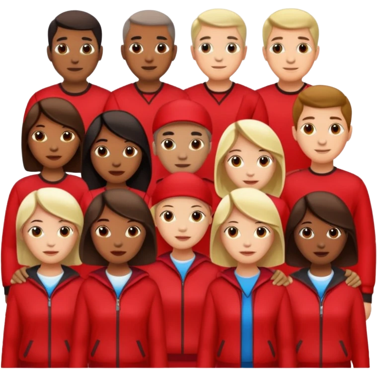 Red group peoples  emoji
