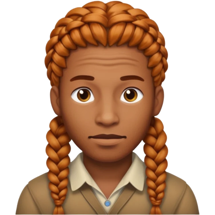 thick ginger braids man emoji