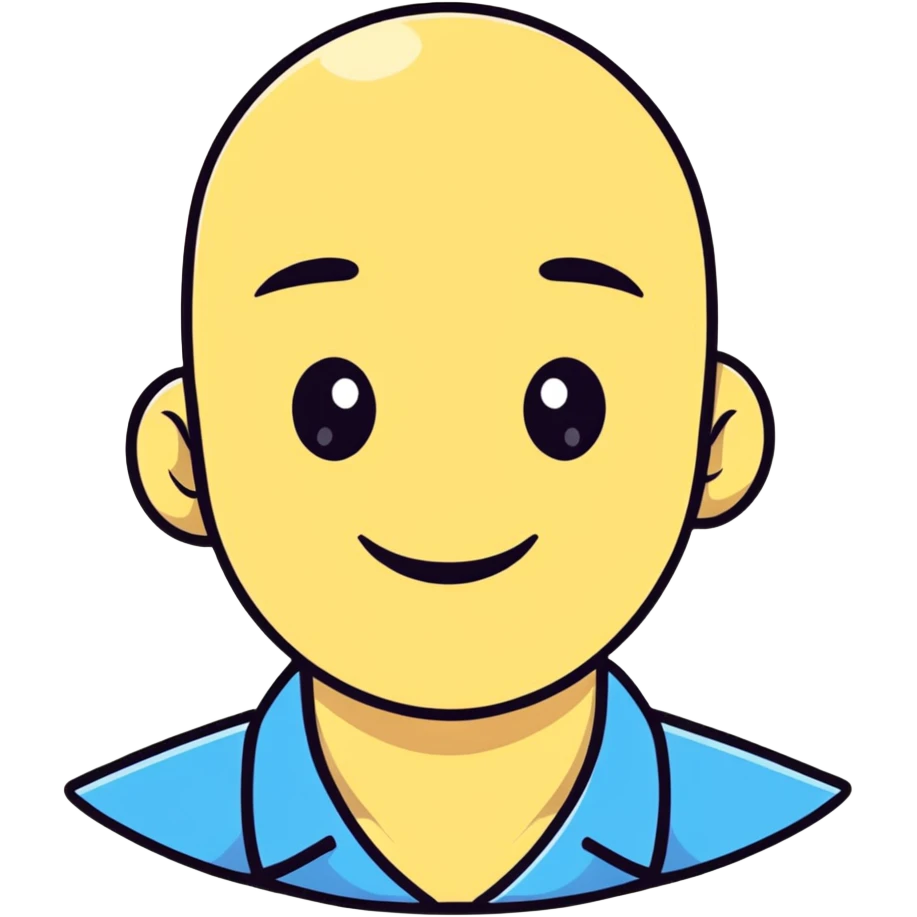 happy cartoon avatar of a person emoji