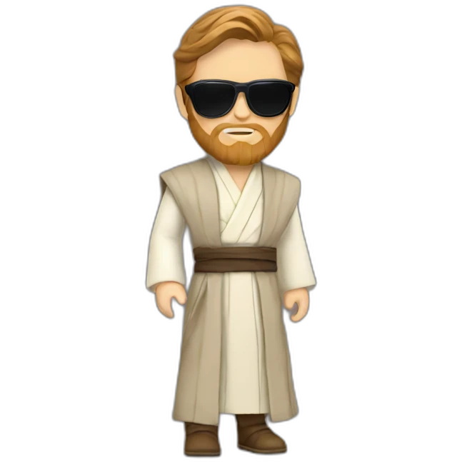 Fashionista Obi wan Kenobi with sunglasses emoji