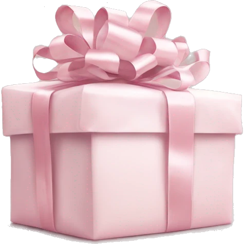 Light pink Christmas gifts under a white Christmas tree  emoji