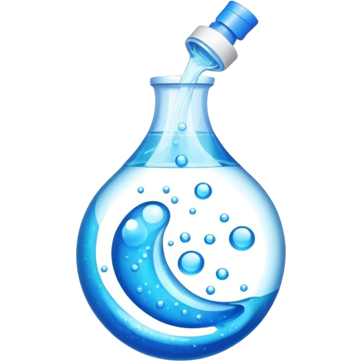Dishwashing liquid blue color emoji