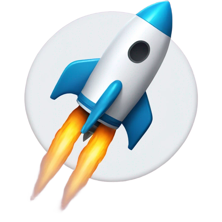 rocket ship going to tiktok emoji
