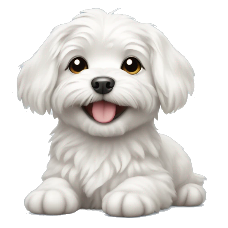 a happy Maltese puppy emoji