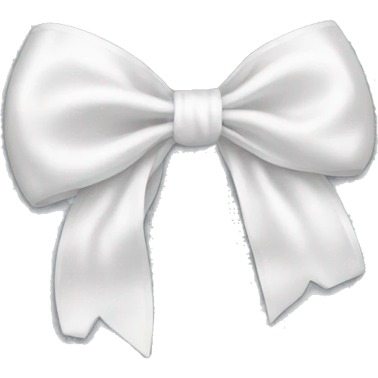 white satin bow emoji