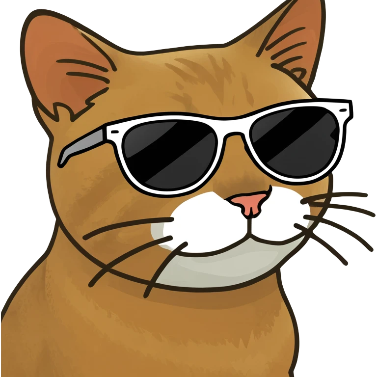 Cat with sunglasses emoji
