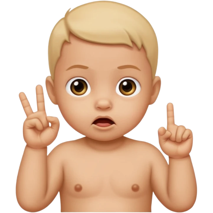 baby that shows the middle finger emoji
