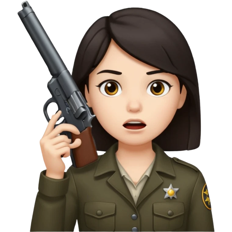 Blow my brains out with gun in mouth emoji