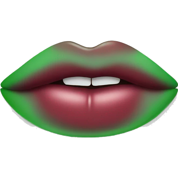 Lipstick green emoji