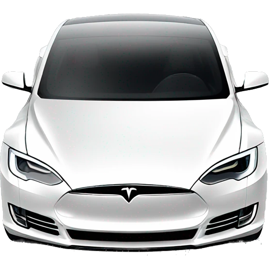 Tesla Model S White color emoji
