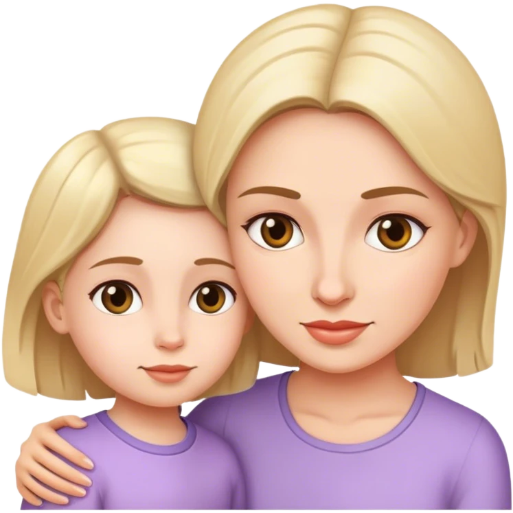 Mommy and daughter  emoji