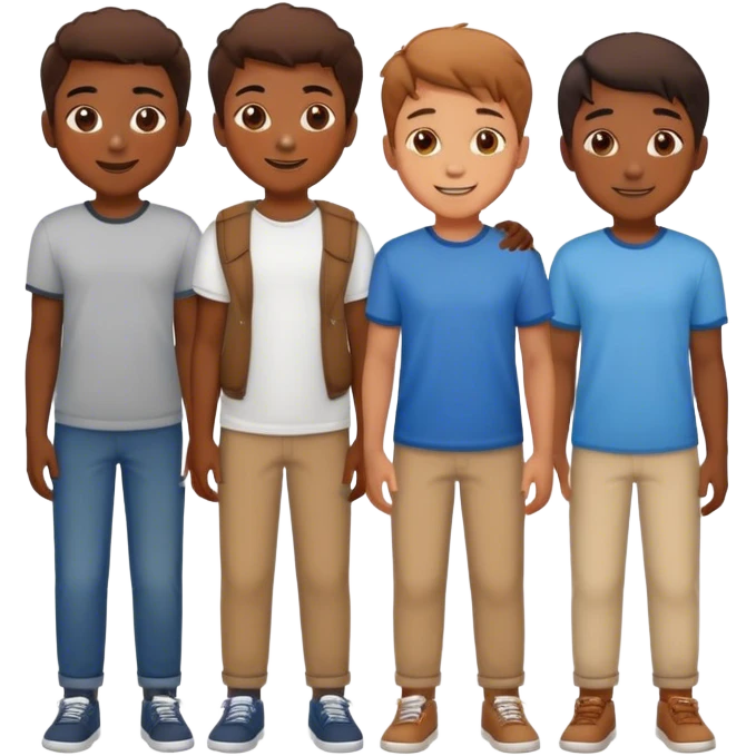 smiling boys in casual outfits emoji