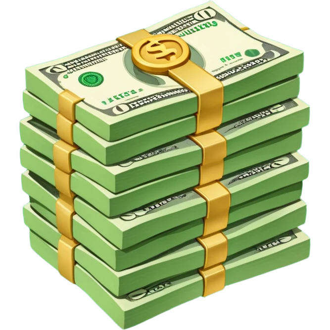 Stack of money emoji