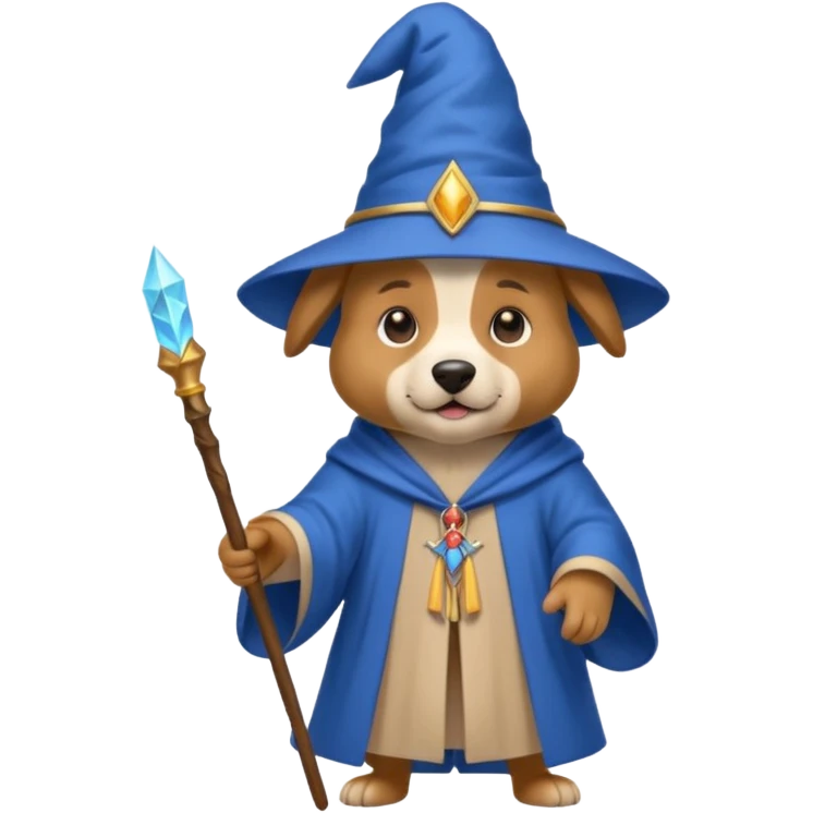 Dog wizard emoji