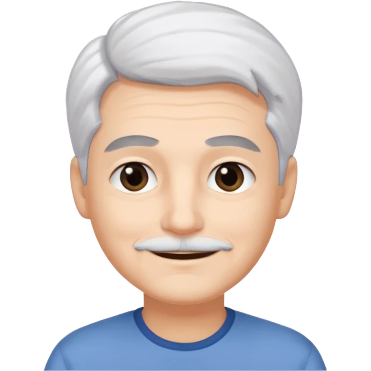 pure white hair,black eyebrows,cute mature Boy,  emoji