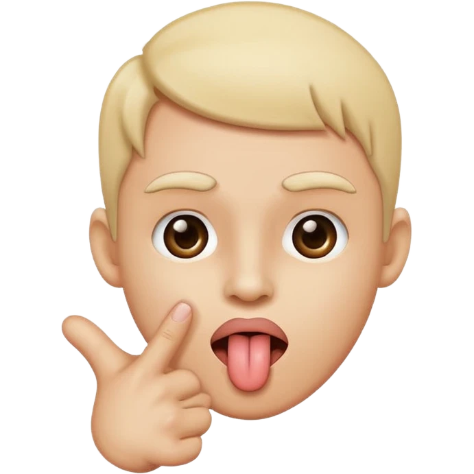 Tongue sticking out with pointer finger  emoji