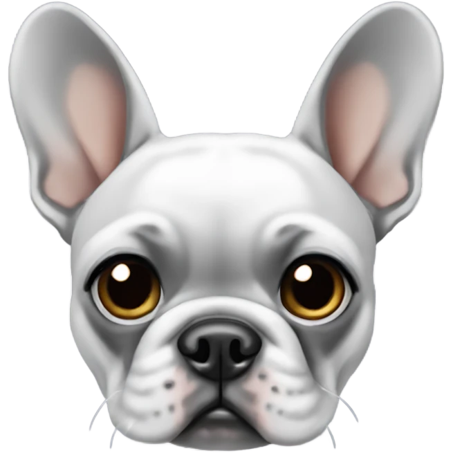  grey and small french bulldog emoji