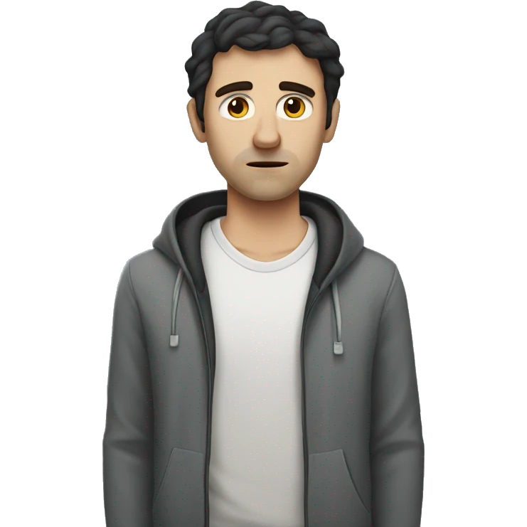 White man with dark hair Tired of school wants to sleep emoji