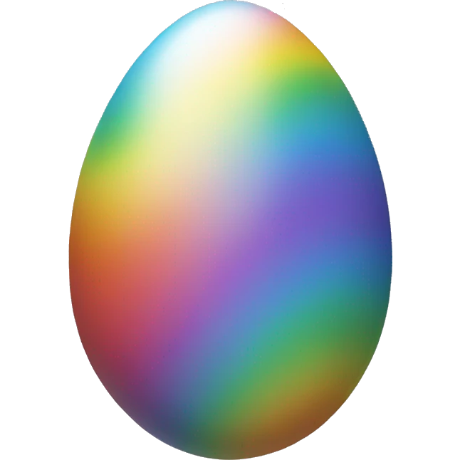 Rainbow egg emoji