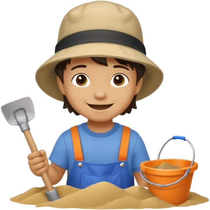 kid playing with sand emoji