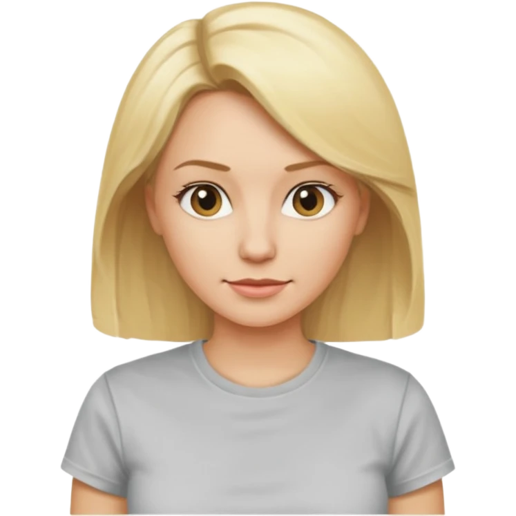 blond professional in mid-30s to 40s dressed casual emoji