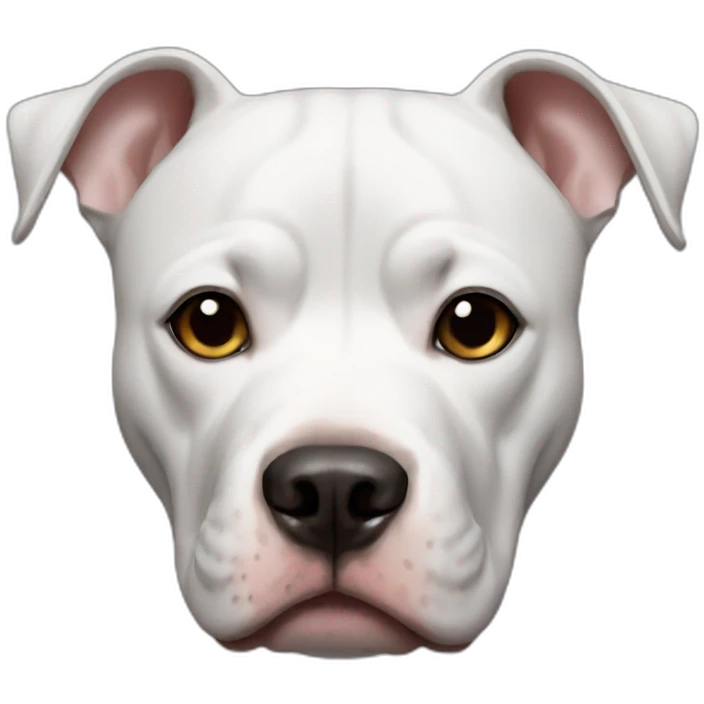 White-black pitbull dog emoji