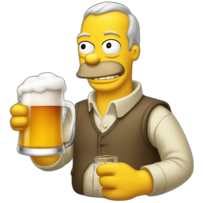 Homer sipson qui bois une bière emoji