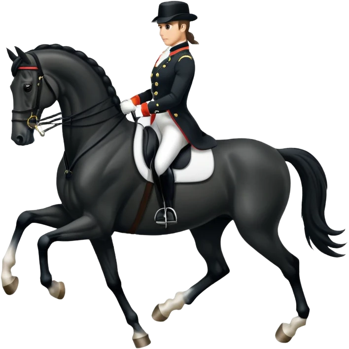 Dressage horse without rider emoji