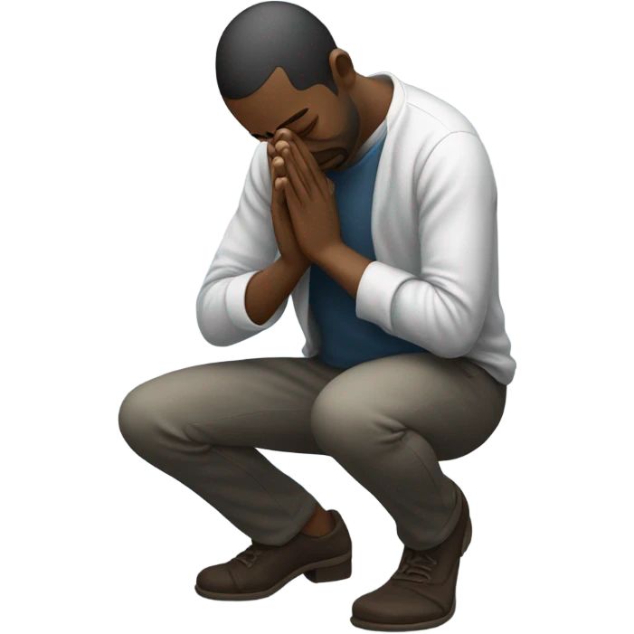man on knees praying  emoji