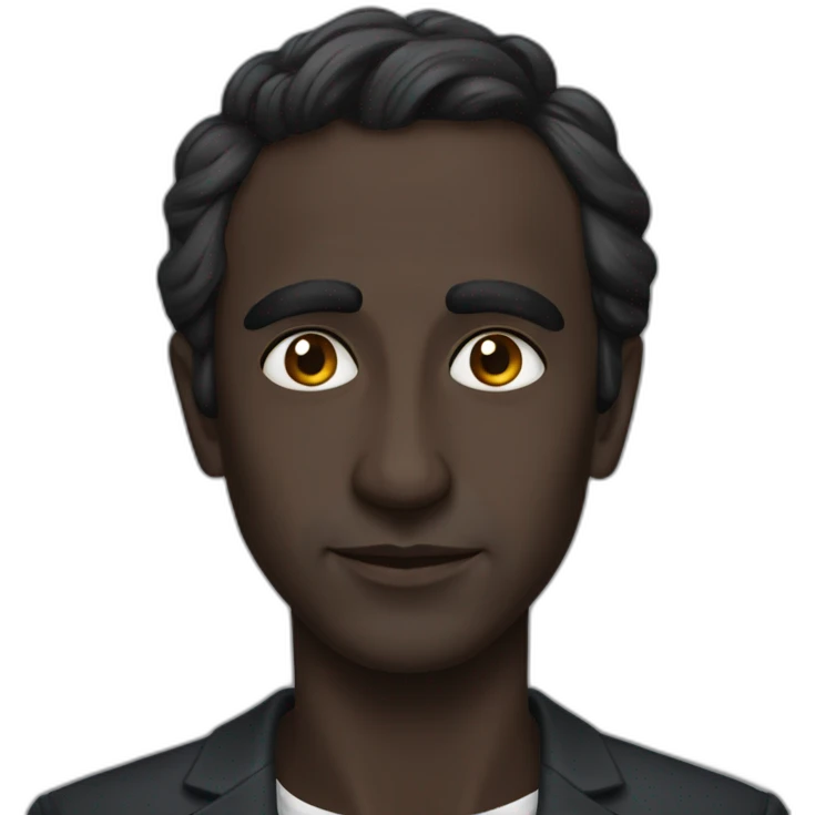 Eric zemmour with black skin emoji