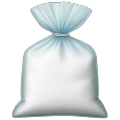 clear bag of powder emoji