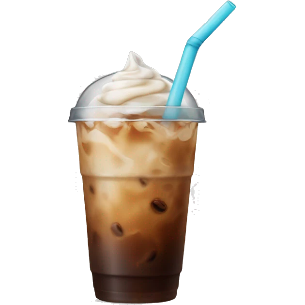 Iced coffee with straw emoji