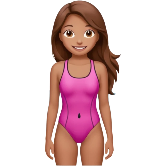 GIRL IN pink on the beach emoji