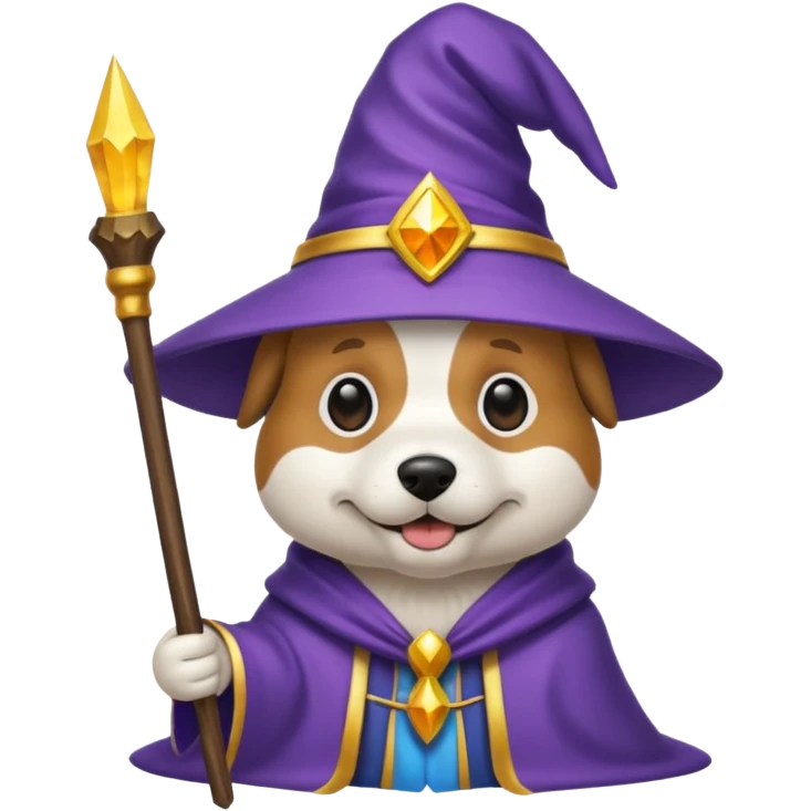 Dog wizard emoji
