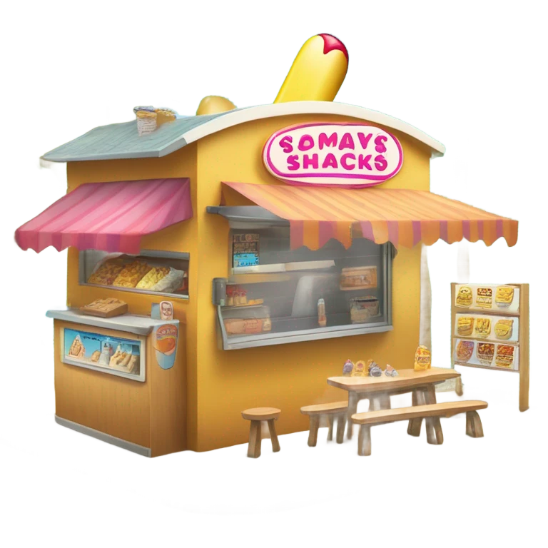 generate a snack shack that you would see at the beach emoji