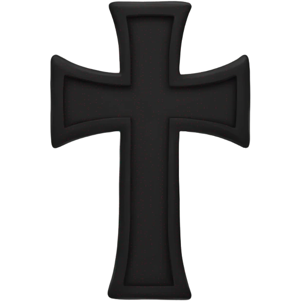 black cross  emoji