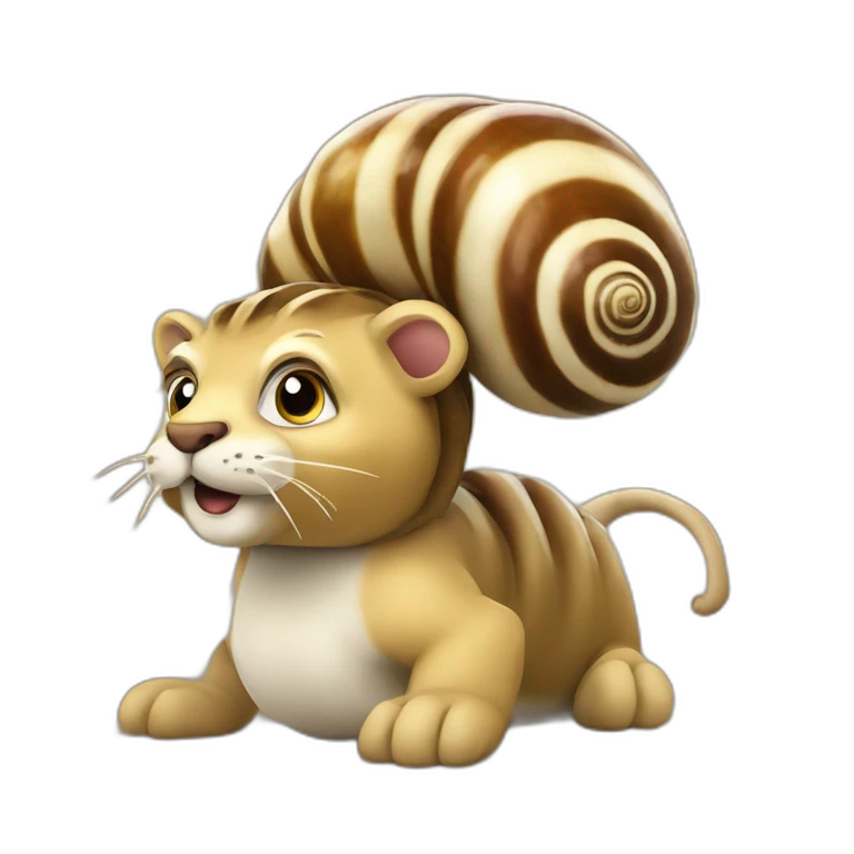escargot sur lion emoji