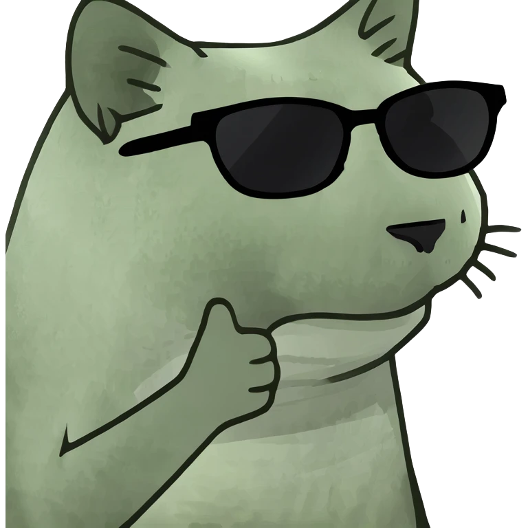 Cat with sunglasses emoji